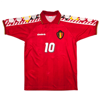 1994/95 Belgium Home Football Shirt (L) Diadora 10 Scifo (Upgraded Template) - Football Finery - FF303933