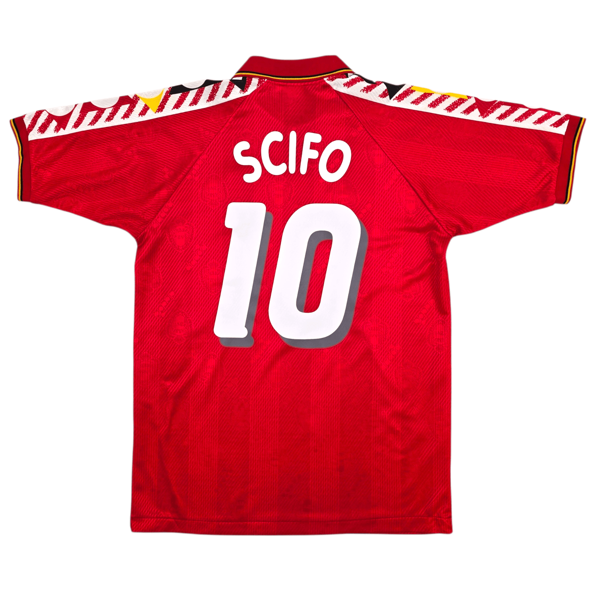 1994/95 Belgium Home Football Shirt (L) Diadora 10 Scifo (Upgraded Template) - Football Finery - FF303933