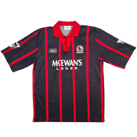 1994/95 Blackburn Rovers Away Football Shirt (L) Asics 9 Shearer - Football Finery - FF303736