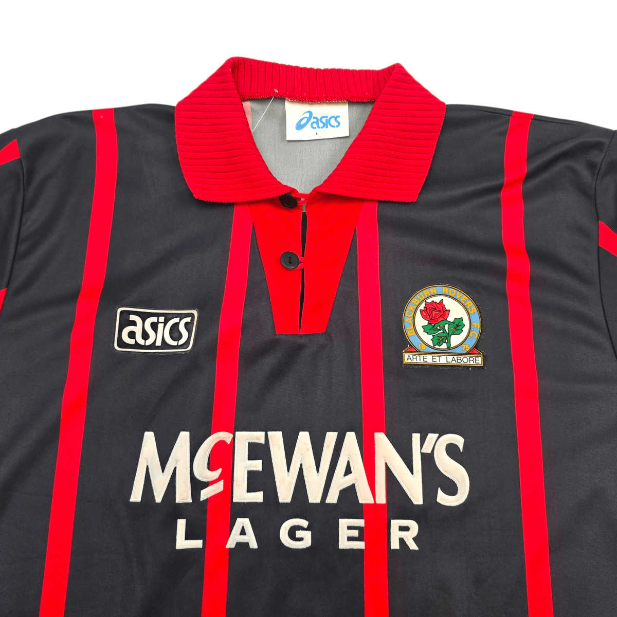 1994/95 Blackburn Rovers Away Football Shirt (L) Asics 9 Shearer - Football Finery - FF303736