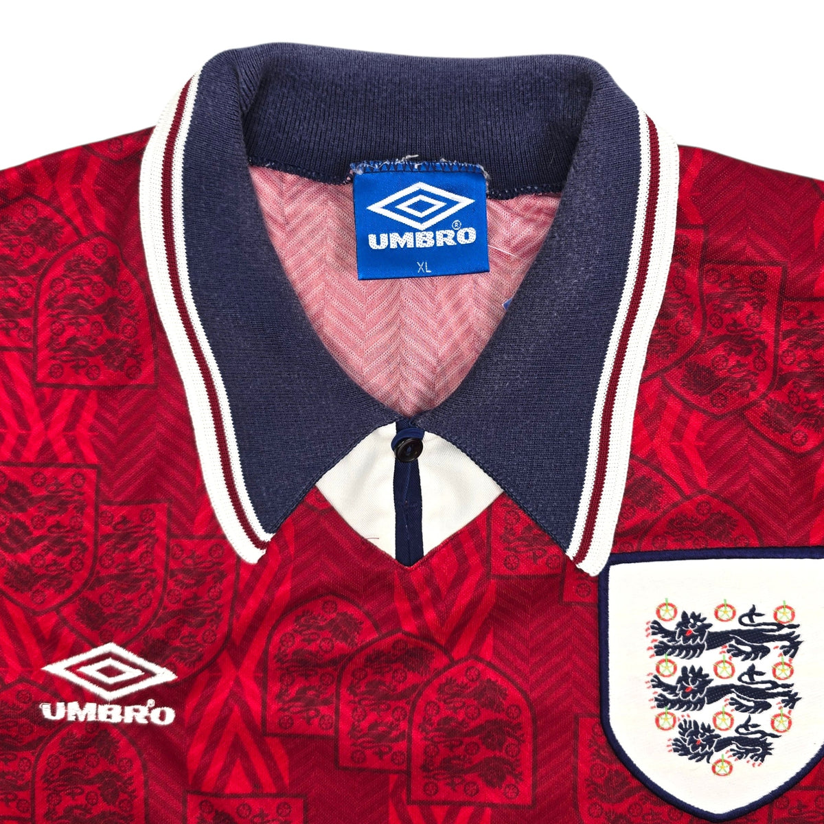 1994/95 England Away Football Shirt (XL) Umbro - Football Finery - FF306365