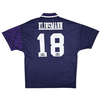 1994/95 Tottenham Hotspur Away Football Shirt (L) Umbro #18 Klinsmann - Football Finery - FF300045