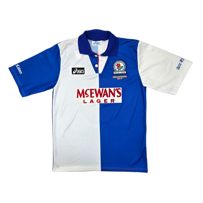 1994/96 Blackburn Rovers Home Football Shirt (M) Asics #9 Shearer (PL Champions) - Football Finery - FF203969
