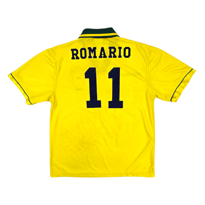 1994/96 Brazil Home Football Shirt (M) Umbro #11 Romario - Football Finery - FF300225