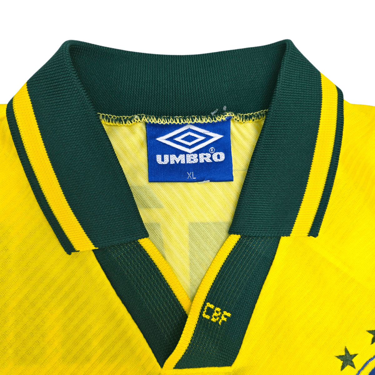 1994/96 Brazil Home Football Shirt (XL) Umbro 11 Romario - Football Finery - FF302935