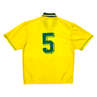 1994/96 Brazil Home Football Shirt (XL) Umbro 5 (Silva) - Football Finery - FF303650