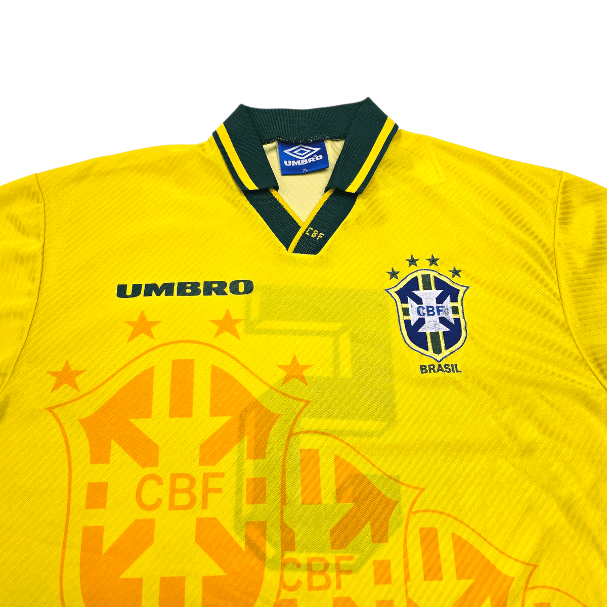 1994/96 Brazil Home Football Shirt (XL) Umbro 5 (Silva) - Football Finery - FF303650