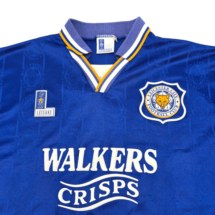 1994/96 Leicester City Home Football Shirt (L) Fox Leisure - Football Finery - FF300409