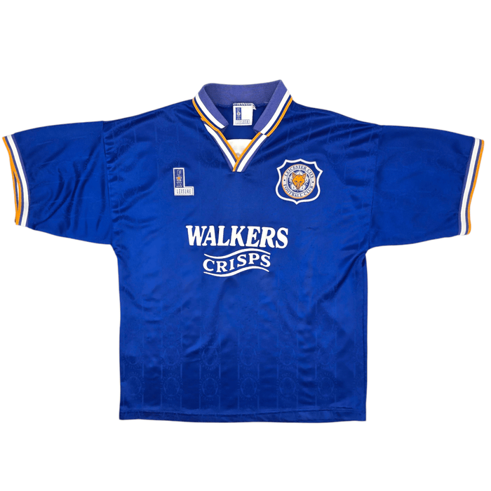 1994/96 Leicester City Home Football Shirt (L) Fox Leisure - Football Finery - FF300409