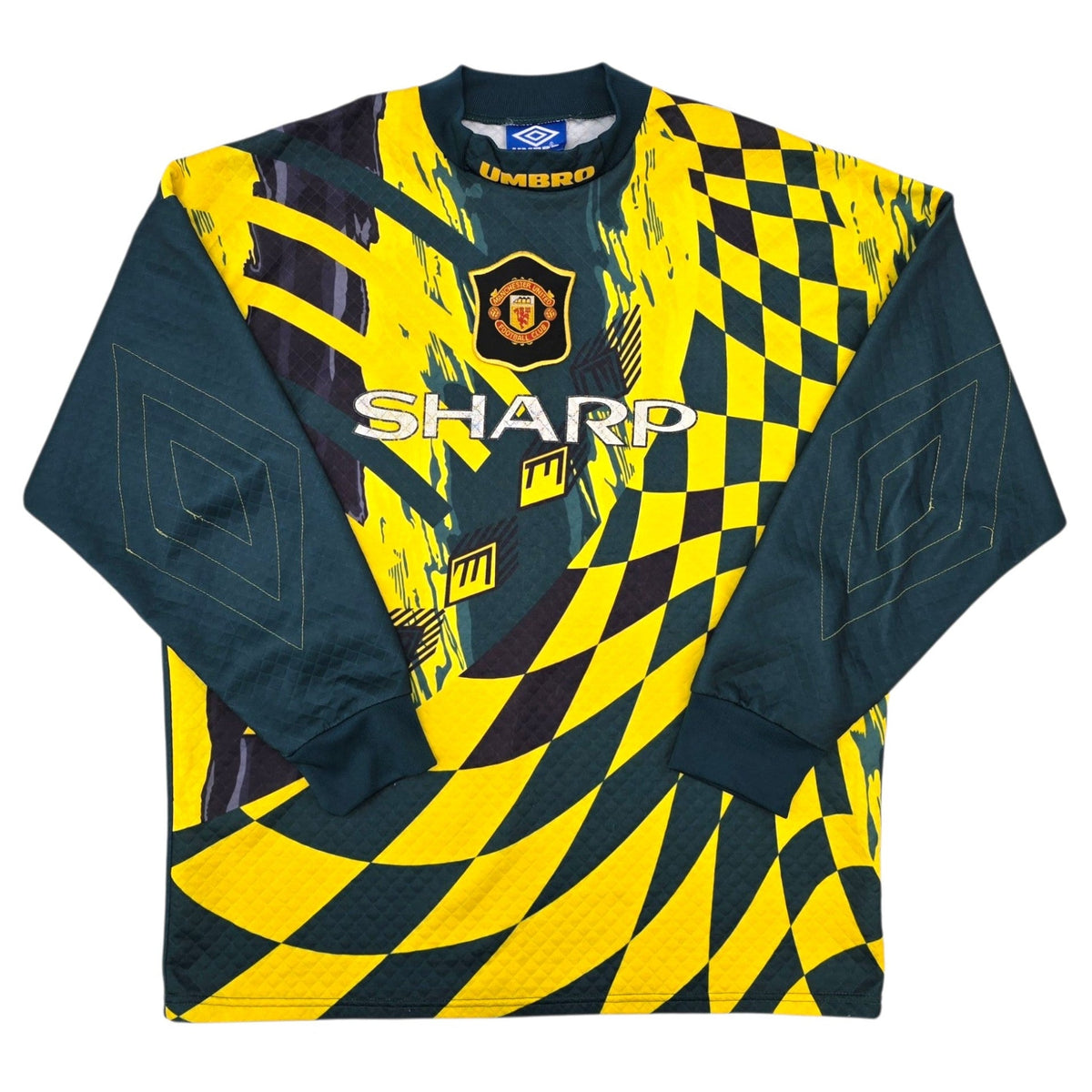 1994/96 Manchester United Goal Keeper Football Shirt (L) Umbro #1 Schmeichel - Football Finery - FF307616