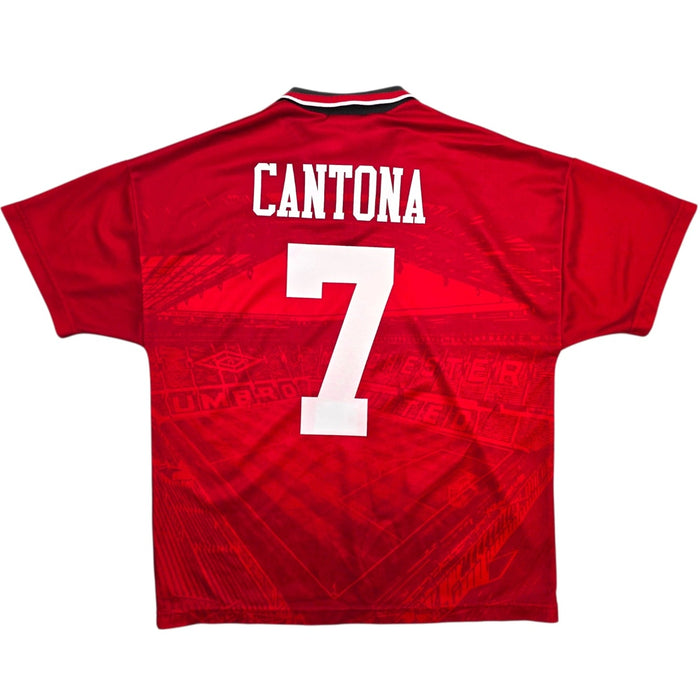 1994/96 Manchester United Home Football Shirt (M) Umbro 7 Cantona - Football Finery - FF305059