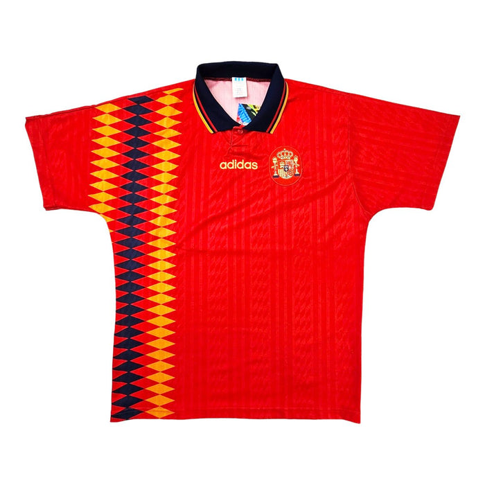 1994/96 Spain Home Football Shirt (L) Adidas_2 - Football Finery - FF202730