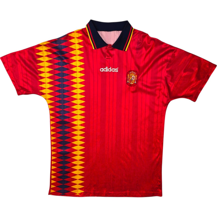 1994/96 Spain Home Football Shirt (S) Adidas - Football Finery - FF307235