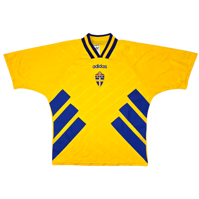 1994/96 Sweden Home Football Shirt (L) Adidas - Football Finery - FF204585