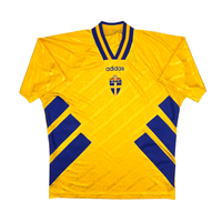 1994/96 Sweden Home Football Shirt (L) Adidas - Football Finery - FF300887