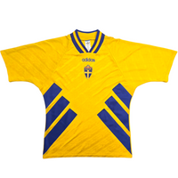 1994/96 Sweden Home Football Shirt (L) Adidas - Football Finery - FF300995