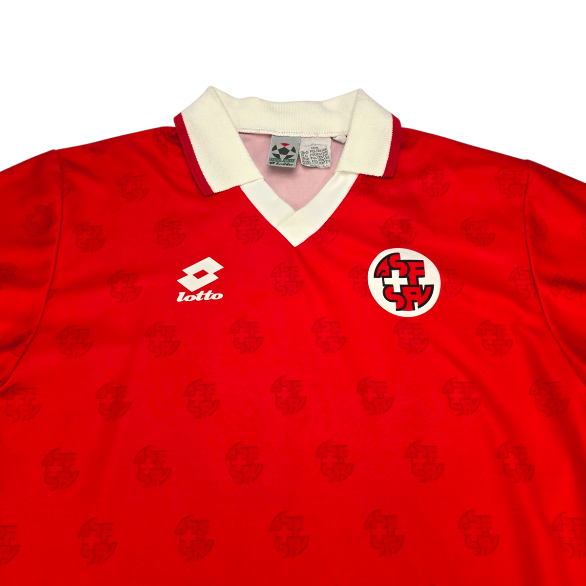 1994/96 Switzerland Home Football Shirt (M) Lotto - Football Finery - FF300766