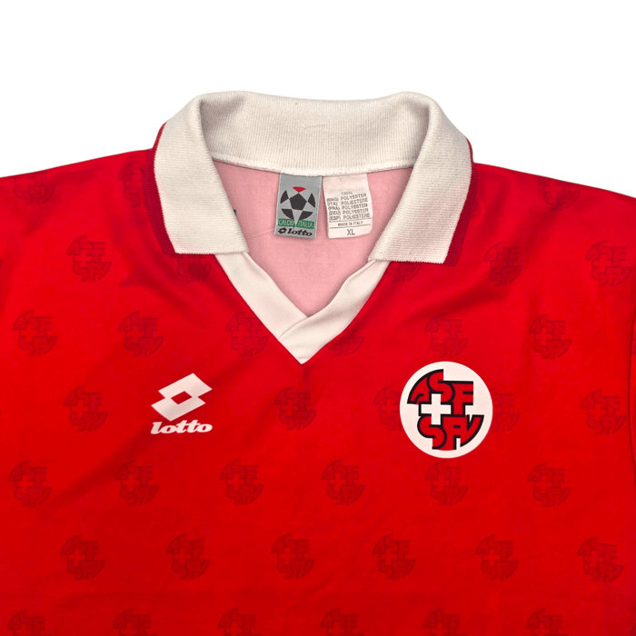 1994/96 Switzerland Home Football Shirt (XL) Lotto - Football Finery - FF304488