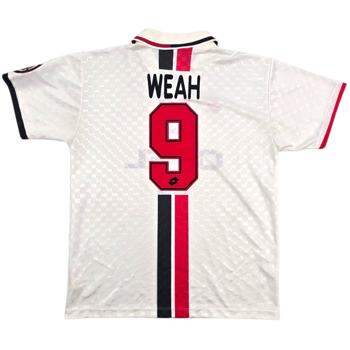 1995/96 AC Milan Away Football Shirt (L) Lotto 9 Weah - Football Finery - FF304714