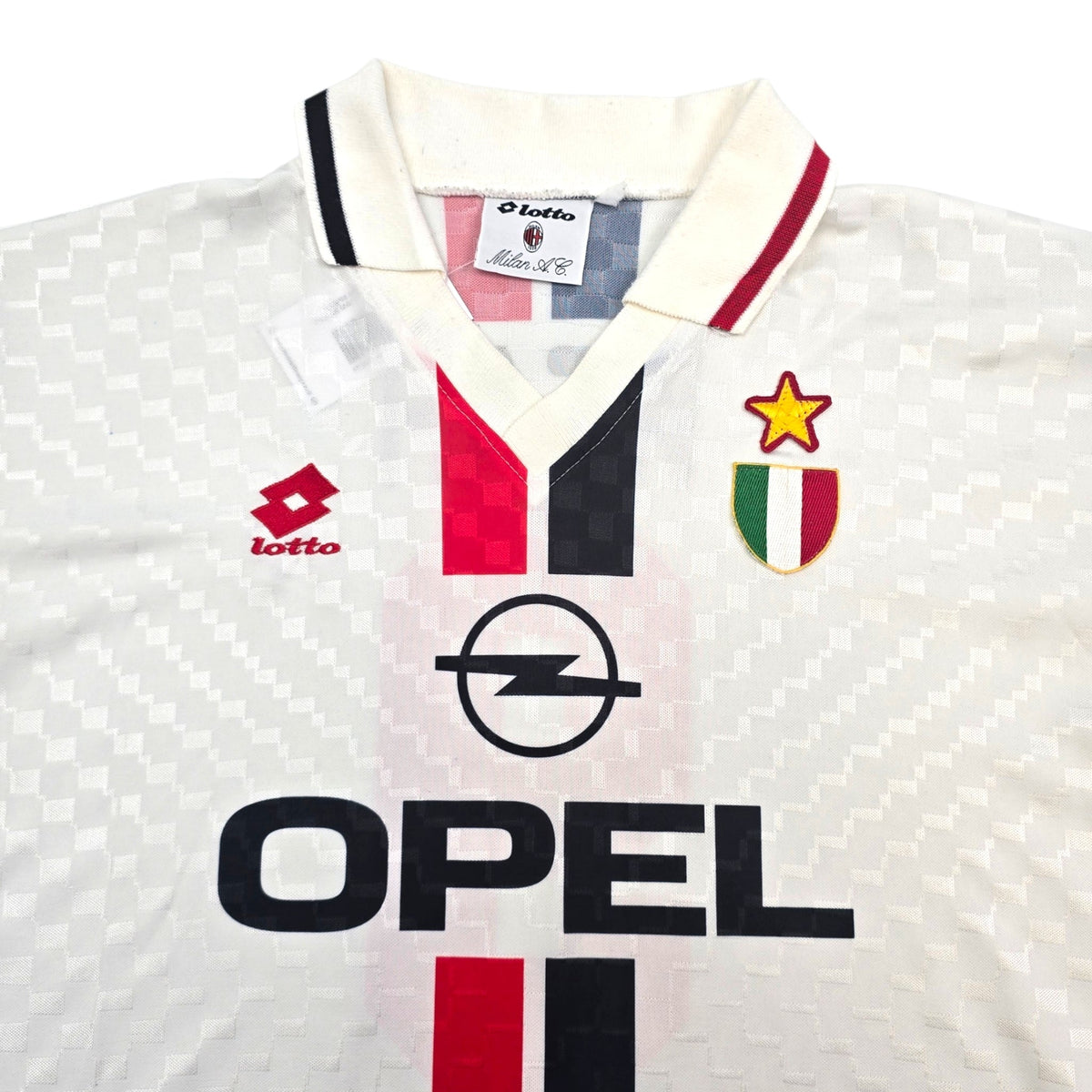 1995/96 AC Milan Away Football Shirt (L) Lotto 9 Weah - Football Finery - FF304714