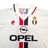 1995/96 AC Milan Away Football Shirt (L) Lotto 9 Weah - Football Finery - FF304714