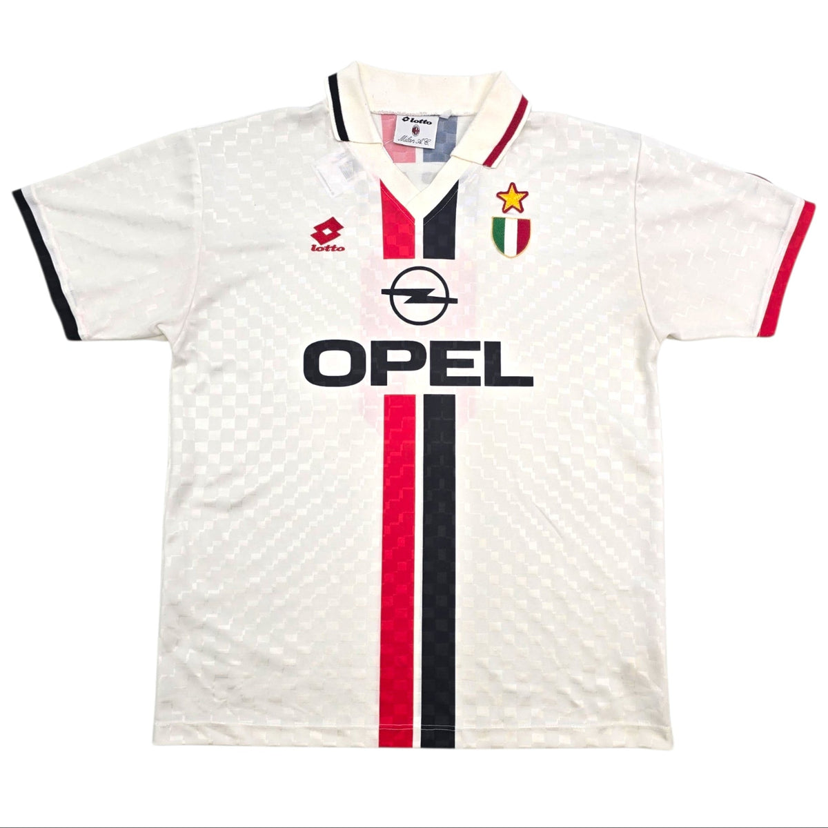 1995/96 AC Milan Away Football Shirt (L) Lotto 9 Weah - Football Finery - FF304714