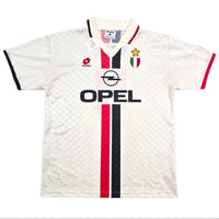 1995/96 AC Milan Away Football Shirt (L) Lotto 9 Weah - Football Finery - FF304714