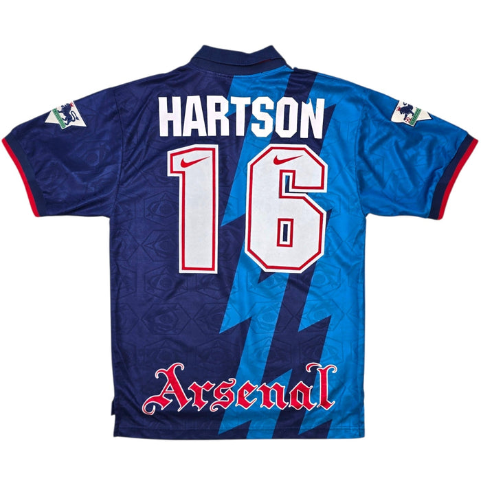 1995/96 Arsenal Away Football Shirt (S) Nike 16 Hartson - Football Finery - FF307176