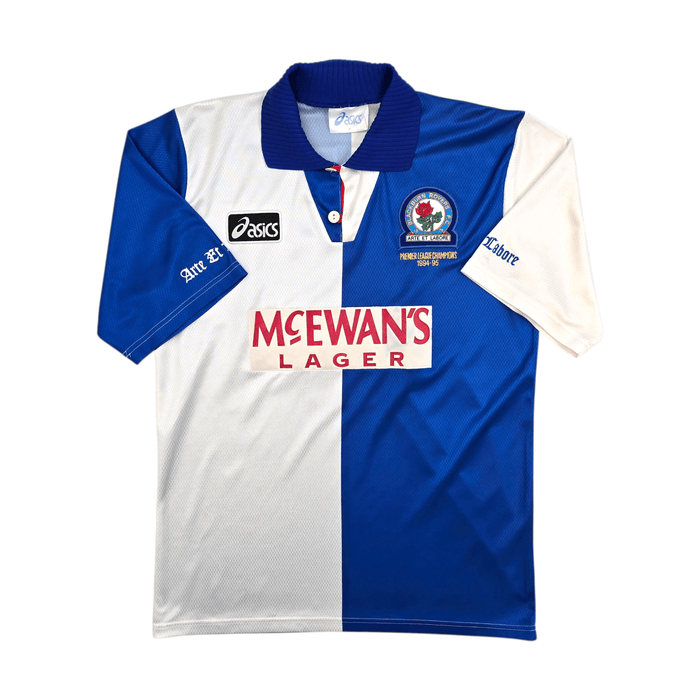 1995/96 Blackburn Rovers Home Football Shirt (M) Asics 9 Shearer - Football Finery - FF303727