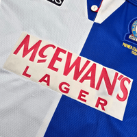 1995/96 Blackburn Rovers Home Football Shirt (M) Asics 9 Shearer - Football Finery - FF303727