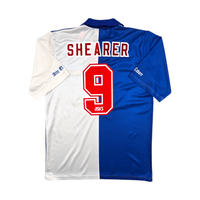 1995/96 Blackburn Rovers Home Football Shirt (M) Asics 9 Shearer - Football Finery - FF303727