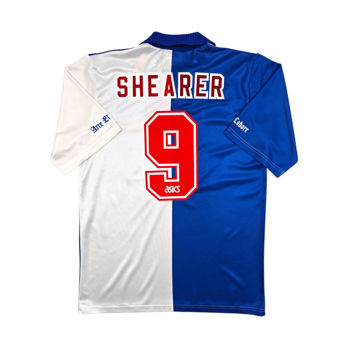 1995/96 Blackburn Rovers Home Football Shirt (M) Asics 9 Shearer - Football Finery - FF303727