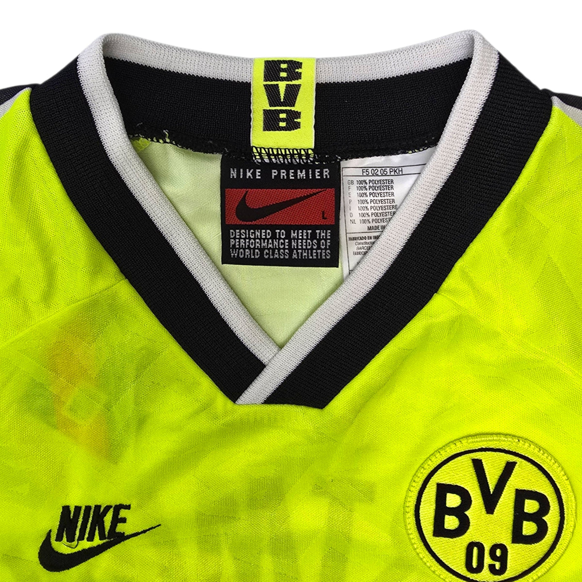 1995/96 Dortmund Home Football Shirt (L) Nike 11 - Football Finery - FF307284