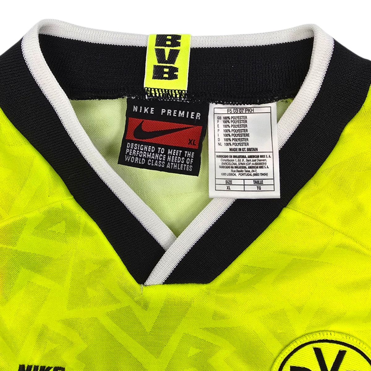 1995/96 Dortmund Home Football Shirt (XL) Nike 6 Sammer - Football Finery - FF303644