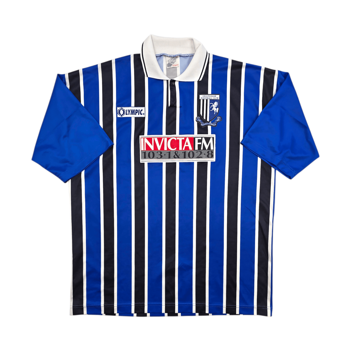 1995/96 Gillingham Home Football Shirt (2XL) Olympic - Football Finery - FF304193