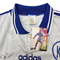 1995/96 Karlsruher SC (UEFA Intertoto Cup) Home Football Shirt (XL) Adidas (Match Issue | Squad Signed) - Football Finery - FF305909