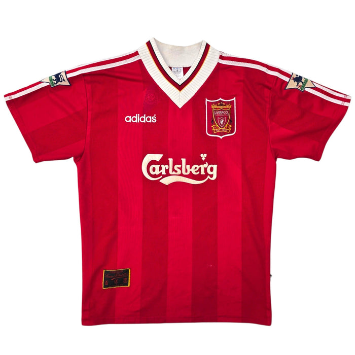 1995/96 Liverpool Home Football Shirt (L) Adidas 25 Ruddock - Football Finery - FF307032