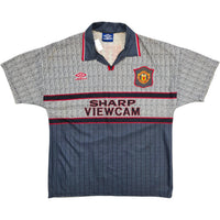 1995/96 Manchester United Away Football Shirt (L) Umbro 7 Cantona - Football Finery - FF304710