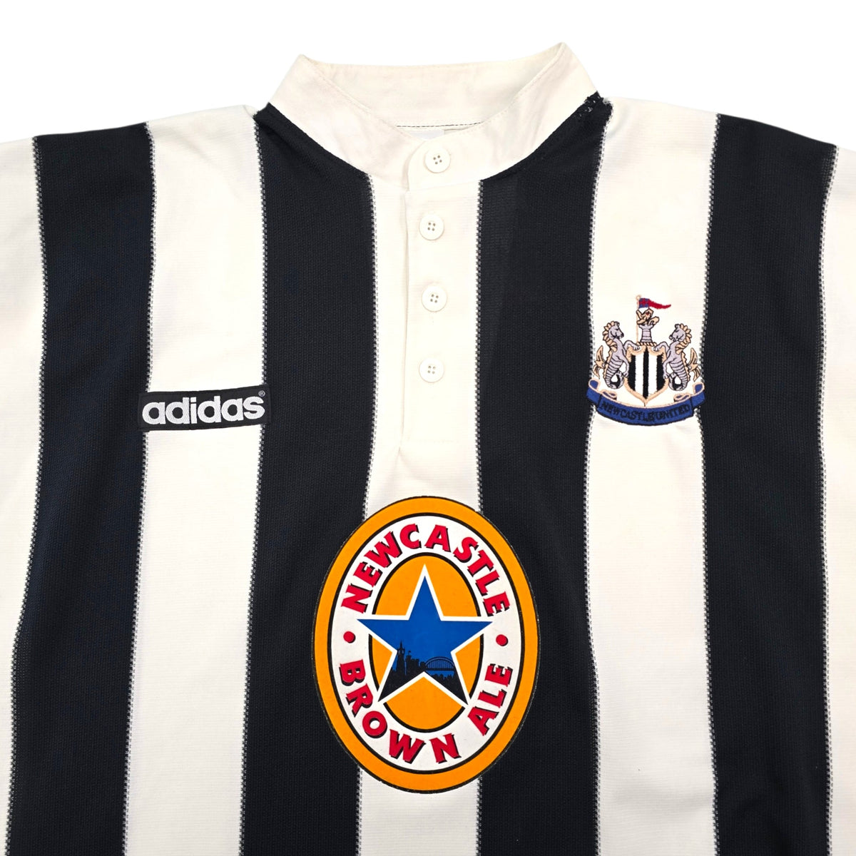 1995/96 Newcastle United Home Football Shirt (XL) Adidas 9 Shearer - Football Finery - FF306554