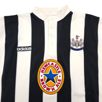 1995/96 Newcastle United Home Football Shirt (XL) Adidas 9 Shearer - Football Finery - FF306554