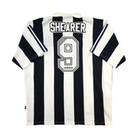 1995/96 Newcastle United Home Football Shirt (XL) Adidas 9 Shearer - Football Finery - FF306554