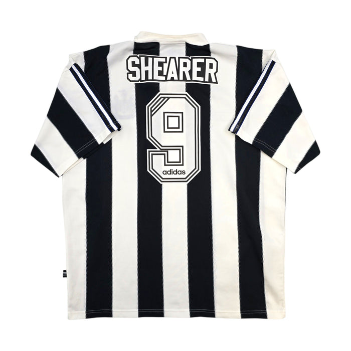 1995/96 Newcastle United Home Football Shirt (XL) Adidas 9 Shearer - Football Finery - FF306554