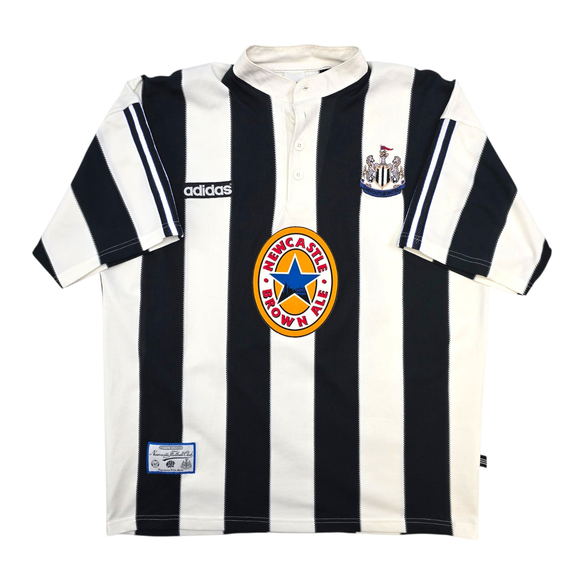 1995/96 Newcastle United Home Football Shirt (XL) Adidas 9 Shearer - Football Finery - FF306554
