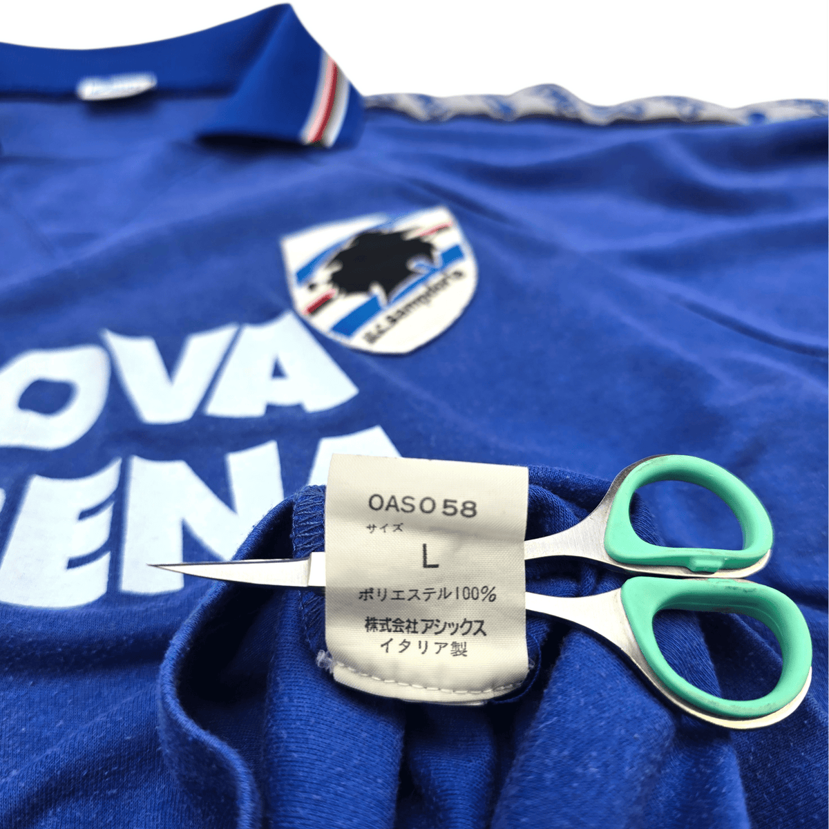 1995/96 Sampdoria Training Shirt (L) Asics - Football Finery - FF300753