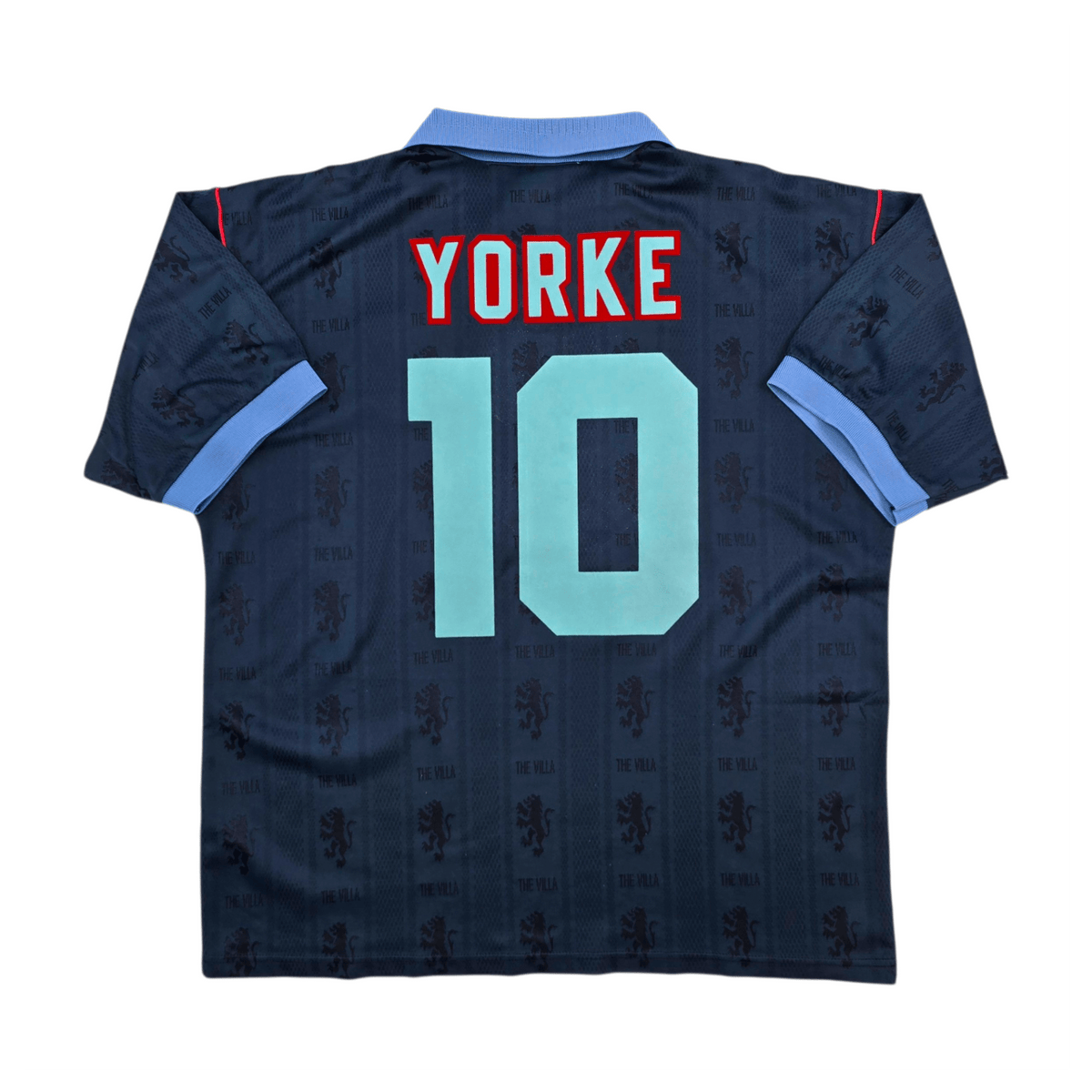 Reebok AST COMPUTER ヴィラ シャツ YORKE 10 1995/97 Aston Villa Away Football Shirt (L) Reebok #10 Yorke