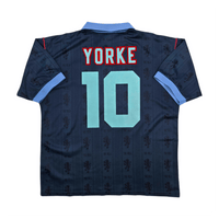 1995/97 Aston Villa Away Football Shirt (L) Reebok 10 Yorke - Football Finery - FF304590