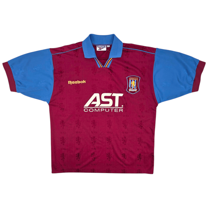 1995/97 Aston Villa Home Football Shirt (L) Reebok - Football Finery - FF300787