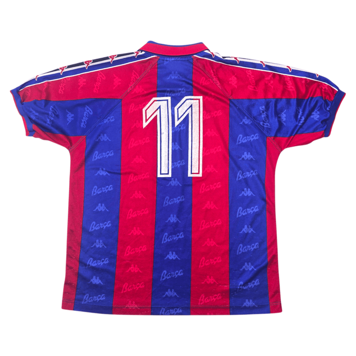 1995/97 Barcelona Home Football Shirt (XL) Kappa 11 (Hagi) - Football Finery - FF303647