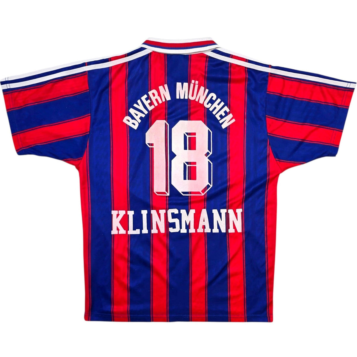1995/97 Bayern Munich Home Football Shirt (M) Adidas #18 Klinsmann - Football Finery - FF307600