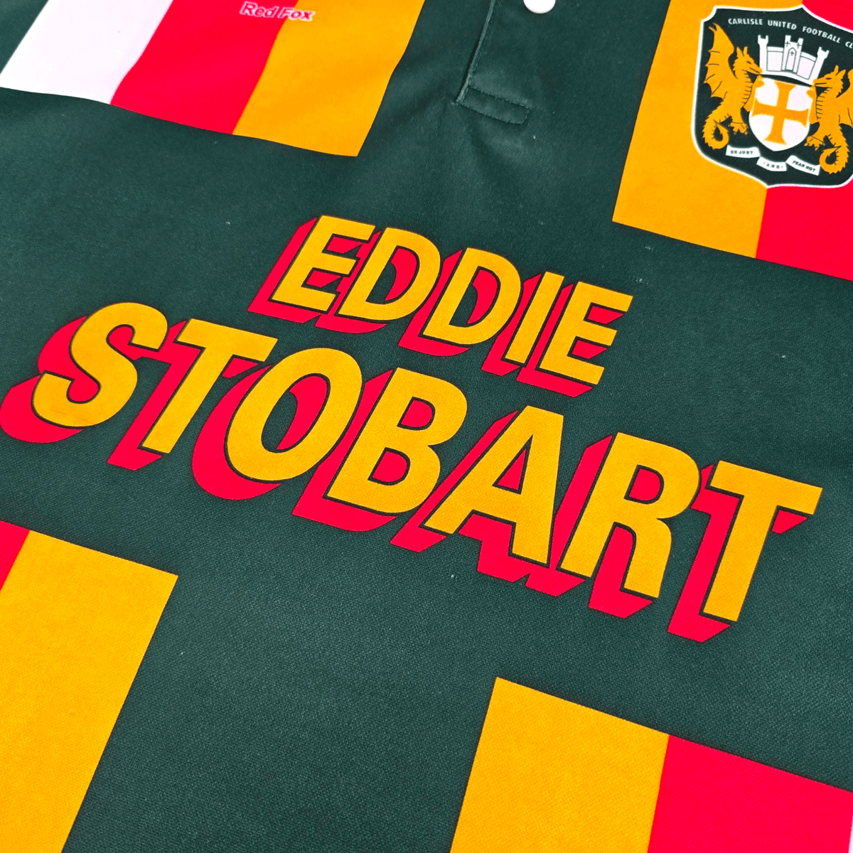 1995/97 Carlisle United Away Football Shirt (L) Red Fox - Football Finery - FF302170